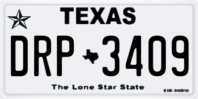 TX license plate DRP3409