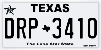TX license plate DRP3410
