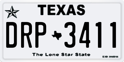 TX license plate DRP3411