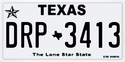 TX license plate DRP3413