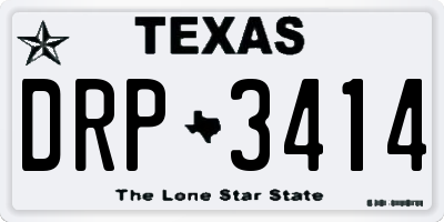 TX license plate DRP3414
