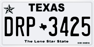 TX license plate DRP3425