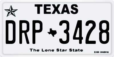 TX license plate DRP3428