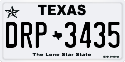 TX license plate DRP3435