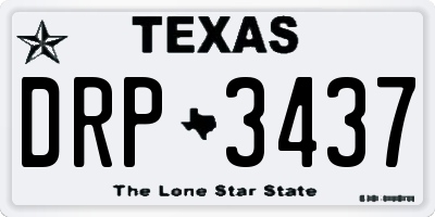 TX license plate DRP3437