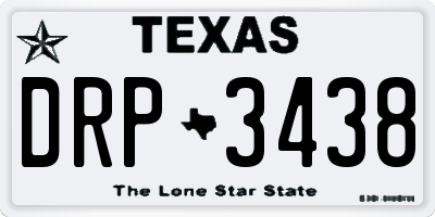 TX license plate DRP3438