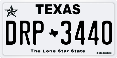 TX license plate DRP3440