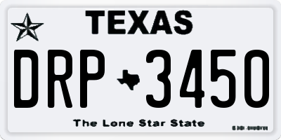 TX license plate DRP3450