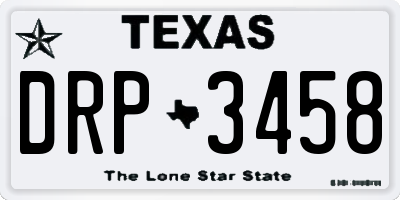 TX license plate DRP3458