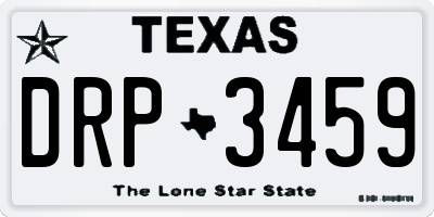 TX license plate DRP3459