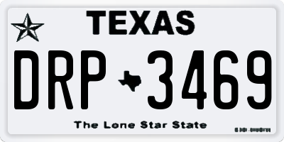 TX license plate DRP3469