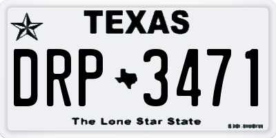 TX license plate DRP3471