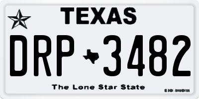 TX license plate DRP3482
