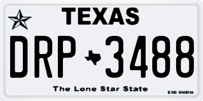 TX license plate DRP3488