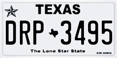 TX license plate DRP3495