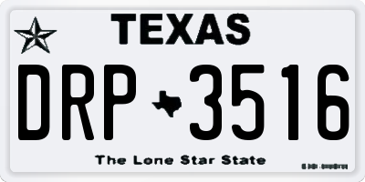 TX license plate DRP3516