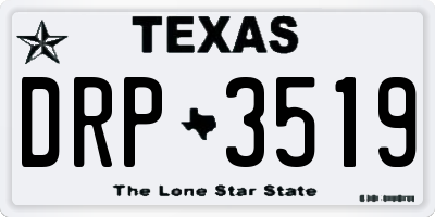 TX license plate DRP3519