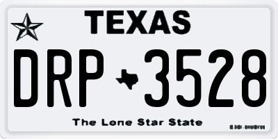 TX license plate DRP3528