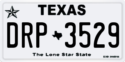 TX license plate DRP3529