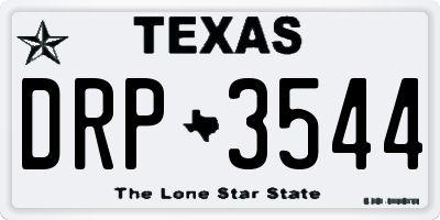 TX license plate DRP3544