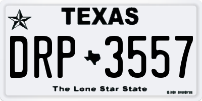 TX license plate DRP3557