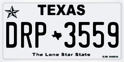 TX license plate DRP3559