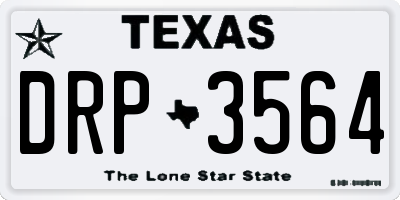 TX license plate DRP3564
