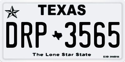 TX license plate DRP3565