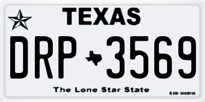 TX license plate DRP3569
