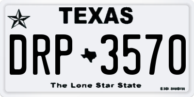 TX license plate DRP3570