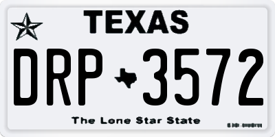 TX license plate DRP3572