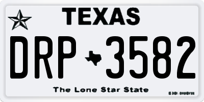 TX license plate DRP3582