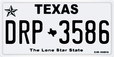 TX license plate DRP3586