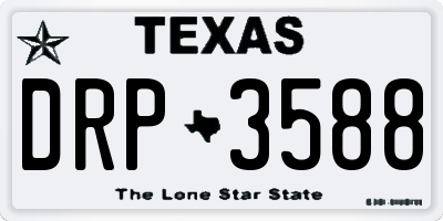 TX license plate DRP3588