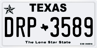 TX license plate DRP3589