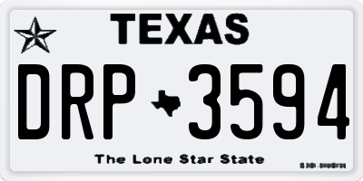 TX license plate DRP3594