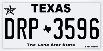 TX license plate DRP3596