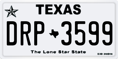 TX license plate DRP3599