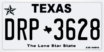 TX license plate DRP3628