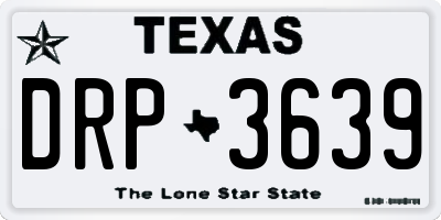 TX license plate DRP3639