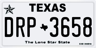 TX license plate DRP3658