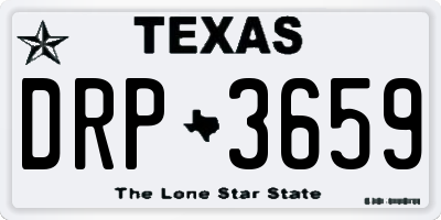 TX license plate DRP3659