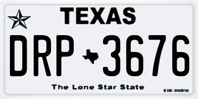 TX license plate DRP3676