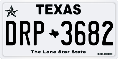 TX license plate DRP3682