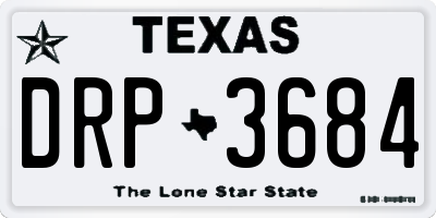 TX license plate DRP3684
