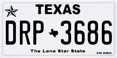 TX license plate DRP3686