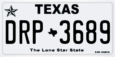 TX license plate DRP3689