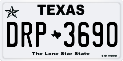 TX license plate DRP3690