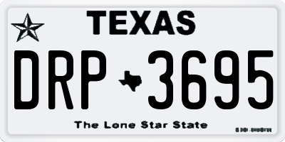TX license plate DRP3695