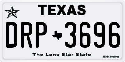 TX license plate DRP3696